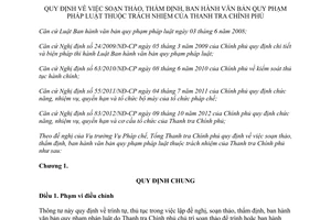 Thông tư 02/2013/TT-TTCP soạn thảo thẩm định ban hành văn bản quy phạm pháp luật