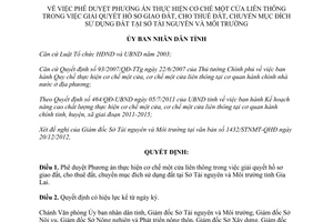 Quyết định 156/QĐ-UBND 2013 cơ chế một cửa liên thông trong giải quyết hồ sơ giao đất Gia Lai