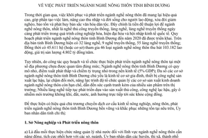 Chỉ thị 02/2013/CT-UBND phát triển ngành nghề nông thôn tỉnh Bình Dương