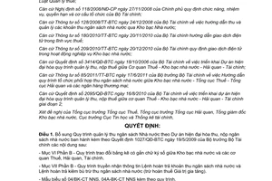 Quyết định 654/QĐ-BTC năm 2013 bổ sung Quy trình quản lý thu ngân sách Nhà nước