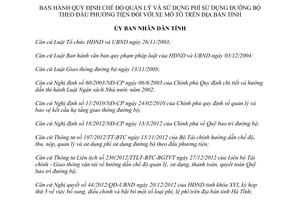 Quyết định 12/2013/QĐ-UBND Chế độ quản lý và sử dụng phí sử dụng đường bộ