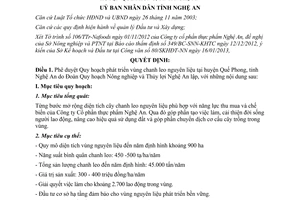 Quyết định 1768/QĐ-UBND Quy hoạch phát triển vùng chanh leo Quế phong