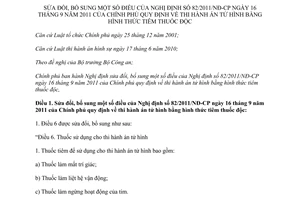 Nghị định 47/2013/NĐ-CP sửa đổi Nghị định 82/2011/NĐ-CP thi hành án tử hình