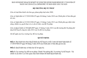 Quyết định 1088/QĐ-BTP 2013 Kế hoạch sơ kết thi hành Nghị định 17/2010/NĐ-CP bán đấu giá