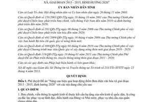 Quyết định 910/QĐ-UBND năm 2013 Đề án nâng cao hiệu quả hoạt động Bưu điện