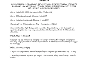Nghị định 50/2013/NĐ-CP quản lý lao động tiền lương tiền thưởng người lao động