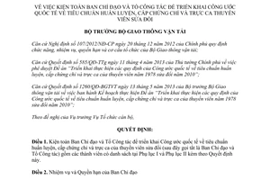 Quyết định 1285/QĐ-BGTVT năm 2013 kiện toàn Ban Chỉ đạo và Tổ Công tác