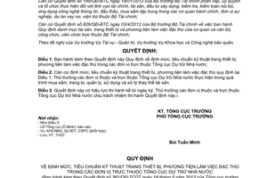 Quyết định 361/QĐ-TCDT năm 2013 định mức tiêu chuẩn phương tiện làm việc đặc thù Tổng cục Dự trữ Nhà nước