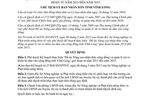 Quyết định 843/QĐ-UBND 2013 Nâng cao nhận thức cộng đồng quản lý rủi ro thiên tai Vĩnh Long