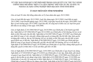 Quyết định 07/2013/QĐ-UBND Quy chế phối hợp trong giải quyết thủ tục hành chính