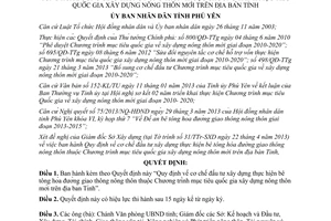 Quyết định 12/2013/QĐ-UBND bê tông hóa đường giao thông nông thôn Phú Yên