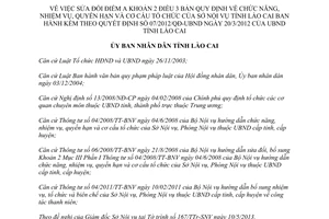 Quyết định 11/2013/QĐ-UBND sửa đổi chức năng nhiệm vụ quyền hạn cơ cấu Sở Nội vụ Lào Cai