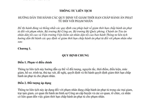 Thông tư liên tịch 02/2013/TTLT-BCA-BQP-TANDTC-VKSNDTC hướng dẫn thi hành