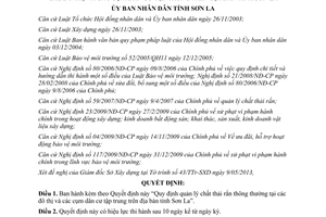 Quyết định 09/2013/QĐ-UBND quản lý chất thải rắn thông thường Sơn La