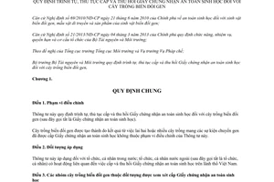 Thông tư 08/2013/TT-BTNMT thu hồi Giấy chứng nhận an toàn sinh học cây trồng