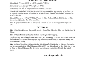 Quyết định 918/2013/QĐ-UBND Quy định về dạy thêm học thêm trên địa bàn Hà Giang