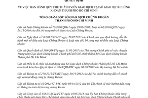 Quyết định 04/2013/QĐ-SGDHCM Quy chế thành viên giao dịch tại Sở Giao dịch Chứng khoán Hồ Chí Minh