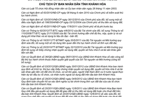 Quyết định 1184/QĐ-UBND công bố thủ tục hành chính lĩnh vực đất đai Khánh Hòa