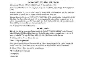 Quyết định 10/2013/QĐ-UBND sửa đổi Quyết định 35/2008/QĐ-UBND Hậu Giang