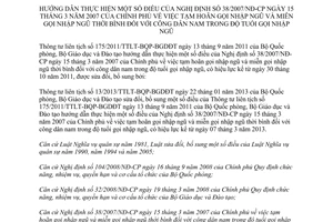 Văn bản hợp nhất 02/TTLTHN-BQP hợp nhất Thông tư liên tịch hướng dẫn Nghị định 38/2007/NĐ-CP