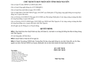 Quyết định 957/QĐ-UBND năm 2013 quản lý vận hành sử dụng hệ thống thư điện tử Thái Nguyên