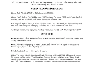 Quyết định 1998/QĐ-UBND 2013 Đề án Xây dựng tổ hợp tác khai thác thủy sản trên biển Nghệ An 2020