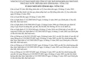 Quyết định 22/2013/QĐ-UBND sửa đổi 07/2012/QĐ-UBND đơn giá thuê đất mặt nước Bà Rịa Vũng Tàu