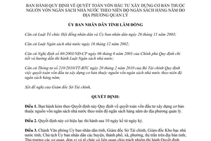 Quyết định 24/2013/QĐ-UBND quyết toán vốn đầu tư xây dựng cơ bản Lâm Đồng