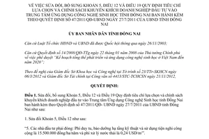 Quyết định 31/2013/QĐ-UBND doanh nghiệp đầu tư Trung tâm Ứng dụng Công nghệ Sinh học