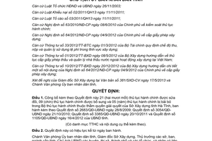 Quyết định 1494/QĐ-UBND 2013 thủ tục hành chính sửa đổi bãi bỏ Sở Xây dựng Hà Tĩnh