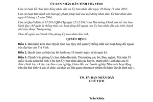 Quyết định 14/2013/QĐ-UBND quản lý thống nhất hoạt động đối ngoại tại Trà Vinh