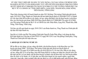 Kết luận thanh tra 1192/KL-TTCP 2013 đầu tư xây dựng bệnh viện đa khoa 2008 2010 theo 47/2008/QĐ-TTg