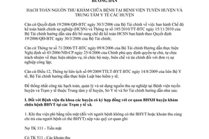 Hướng dẫn 08/HD-STC-SYT 2013 hạch toán nguồn thu khám chữa bệnh viện tuyến huyện Hà Giang