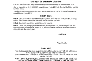 Quyết định 880/QĐ-UBND năm 2013 thủ tục hành chính Sở Y tế tỉnh Phú Yên