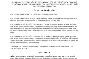 Quyết định 05/2013/QĐ-UBND các khoản đóng góp chế độ miễn giảm hỗ trợ