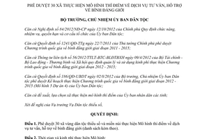 Quyết định 245/QĐ-UBDT năm 2013 phê duyệt mô hình thí điểm tư vấn bình đẳng giới