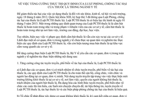 Chỉ thị 05/CT-BYT năm 2013 tăng cường thực thi Luật phòng chống tác hại thuốc lá