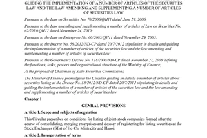 Circular No.73/2013/TT-BTC guiding Decree No. 58/2012/ND-CP