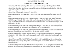 Quyết định 15/2013/QĐ-UBND thủ tục cấp giấy chứng nhận quyền sử dụng đất Trà Vinh