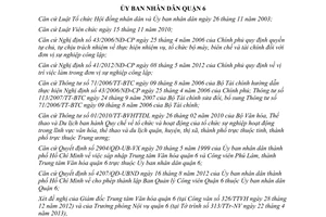 Quyết định 01/2013/QĐ-UBND Quy chế tổ chức hoạt động Trung tâm Văn hóa quận 6