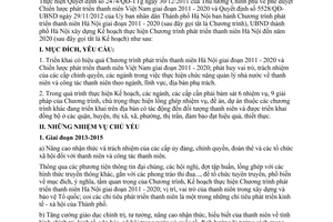 Kế hoạch 89/KH-UBND thực hiện Chương trình phát triển thanh niên Hà Nội năm 2013