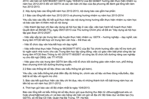 Công văn 2967/BGDĐT-GDTX hướng dẫn báo cáo tổng kết giáo dục thường xuyên