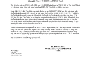 Công văn 5976/BTC-CST thuế nhập khẩu mặt hàng hạt nhựa HIPS