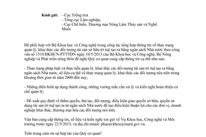 Công văn 2294/BNN-KHCN 2013 tài sản sở hữu trí tuệ tạo ra bằng ngân sách