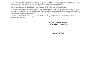 Công văn 2093/VPUB-QHXDGT bảm đảm an toàn giao thông đường sắt