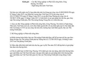 Công văn 4023/VPCP-KTTH tình hình và giải pháp tiêu thụ lúa gạo