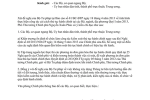 Công văn 4026/VPCP-TCCV thực hiện nhiệm vụ cải cách thủ tục hành chính