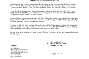 Công văn 3799/BGTVT-KHCN thu hồi Giấy chứng nhận hợp quy thiết bị giám sát