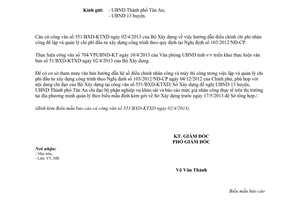 Công văn 629/SXD-HĐ năm 2013 quản lý chi phí đầu tư xây dựng công trình Long An