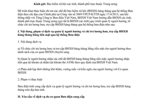 Công văn 1813/BHXH-BC năm 2013 chi trả lương hưu trợ cấp bảo hiểm qua bưu điện